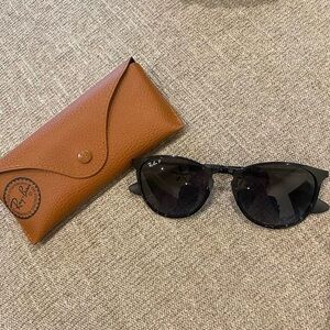 Ray-Ban Black Sunglasses with Tan Case